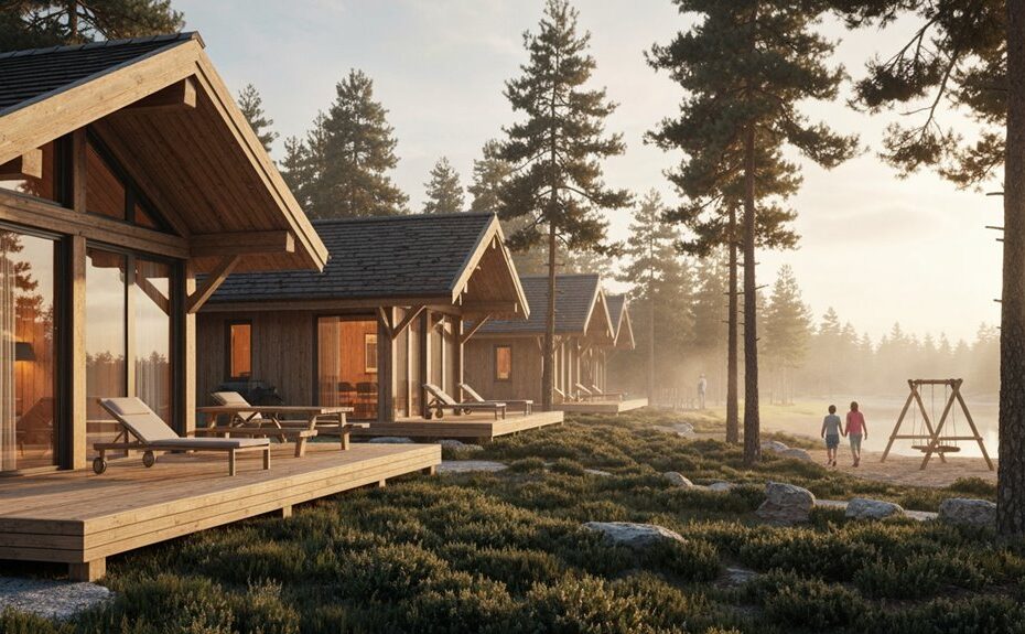 Luxuriöse Familienhütten-Rückzugsorte