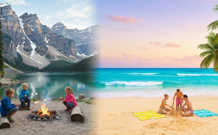 Berge oder Meer Vergleich