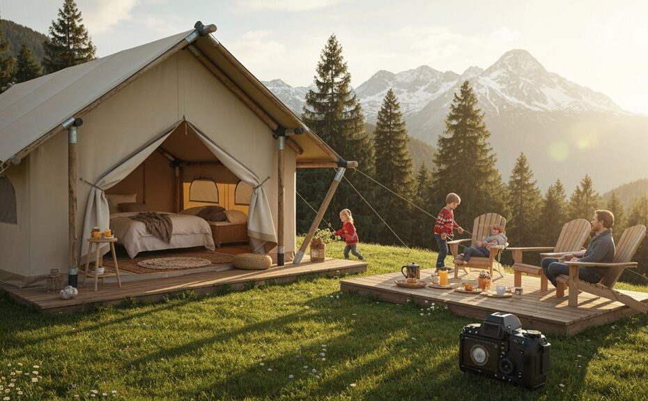 luxuriöses Familien-Camping-Erlebnis