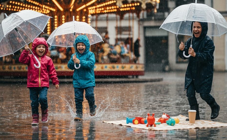 Familienspaß an einem Regentag